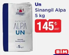 SİNANGİL ALPA UN 5 KG fiyat ve kampanya bilgisi